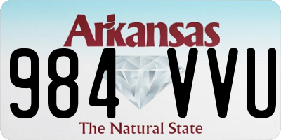 AR license plate 984VVU