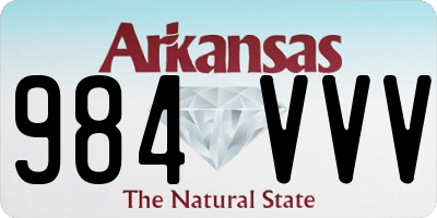 AR license plate 984VVV