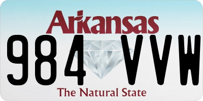AR license plate 984VVW