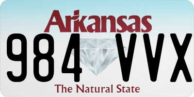 AR license plate 984VVX