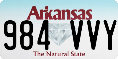 AR license plate 984VVY