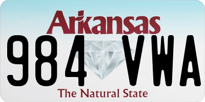 AR license plate 984VWA