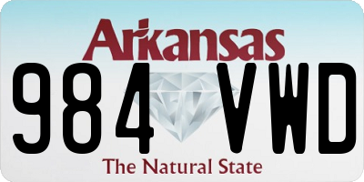 AR license plate 984VWD