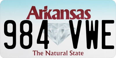 AR license plate 984VWE
