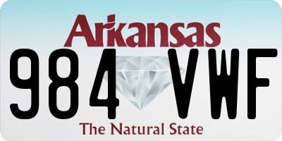 AR license plate 984VWF