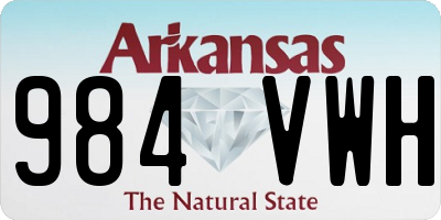 AR license plate 984VWH