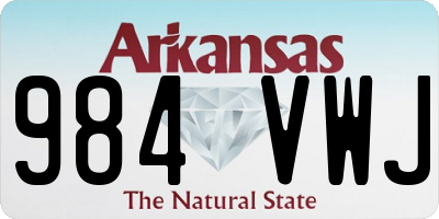 AR license plate 984VWJ