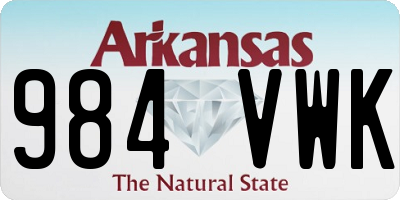 AR license plate 984VWK