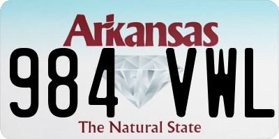 AR license plate 984VWL