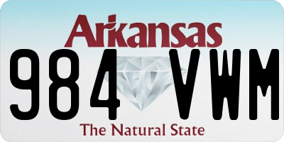 AR license plate 984VWM