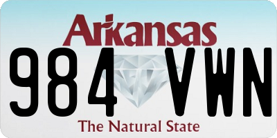 AR license plate 984VWN