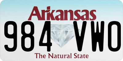 AR license plate 984VWO