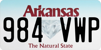 AR license plate 984VWP