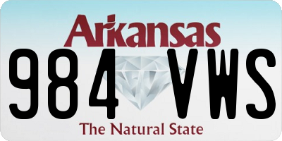 AR license plate 984VWS