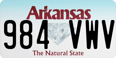AR license plate 984VWV