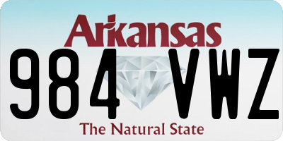 AR license plate 984VWZ