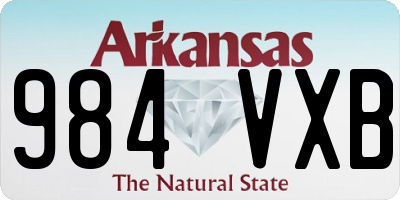 AR license plate 984VXB
