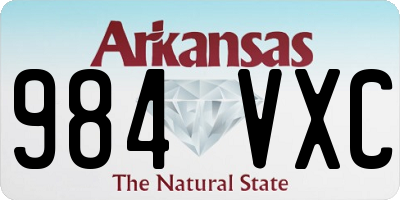 AR license plate 984VXC