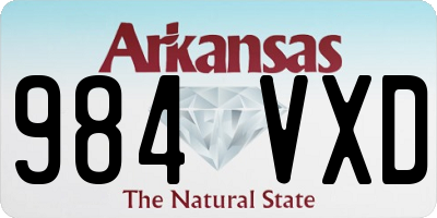 AR license plate 984VXD