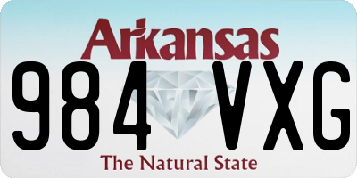 AR license plate 984VXG