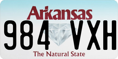 AR license plate 984VXH