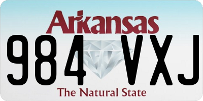 AR license plate 984VXJ