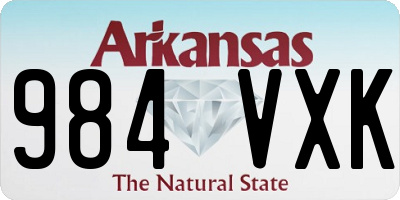 AR license plate 984VXK