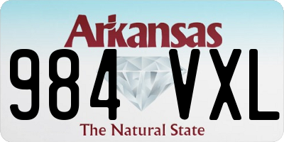 AR license plate 984VXL