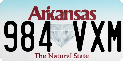 AR license plate 984VXM