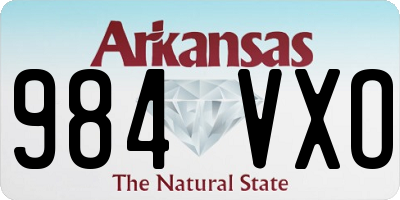 AR license plate 984VXO