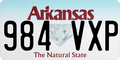 AR license plate 984VXP