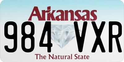 AR license plate 984VXR