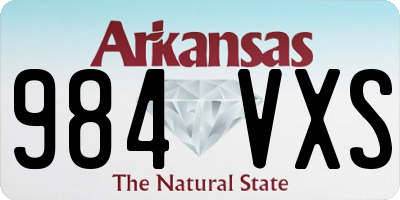 AR license plate 984VXS