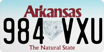 AR license plate 984VXU
