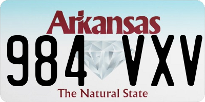 AR license plate 984VXV