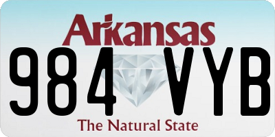 AR license plate 984VYB