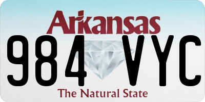 AR license plate 984VYC