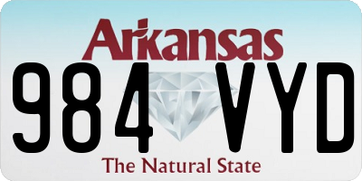 AR license plate 984VYD