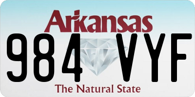 AR license plate 984VYF
