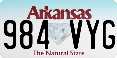AR license plate 984VYG
