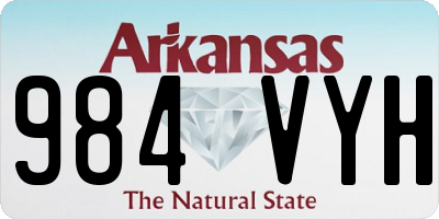 AR license plate 984VYH