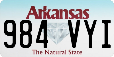 AR license plate 984VYI