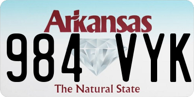 AR license plate 984VYK