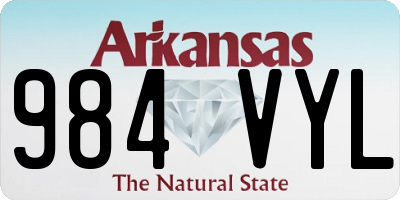 AR license plate 984VYL