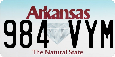 AR license plate 984VYM