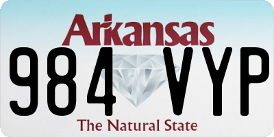AR license plate 984VYP