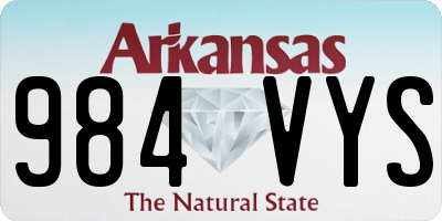 AR license plate 984VYS
