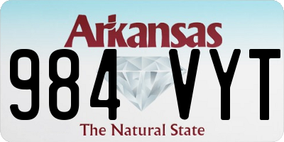 AR license plate 984VYT