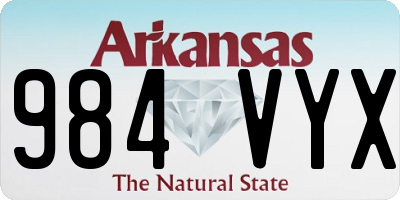AR license plate 984VYX