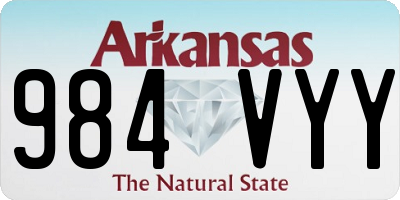 AR license plate 984VYY